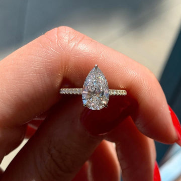 Infinite Sparkle pear engagement ring